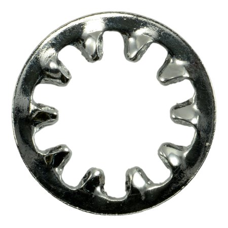MIDWEST FASTENER Internal Tooth Lock Washer, For Screw Size 5/16 in Steel, Chrome Plated Finish, 10 PK 74385